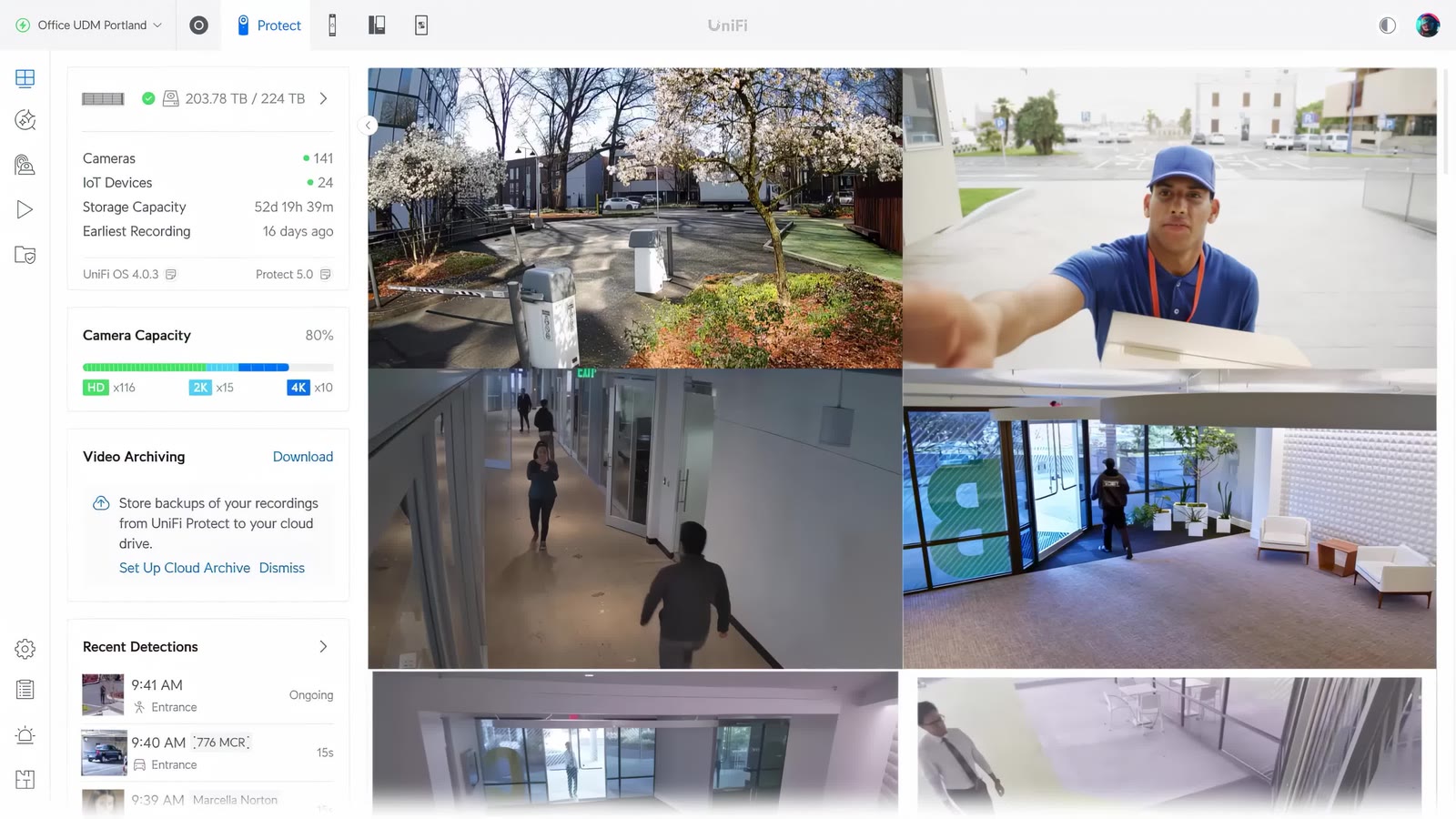 UniFi app — Physical security