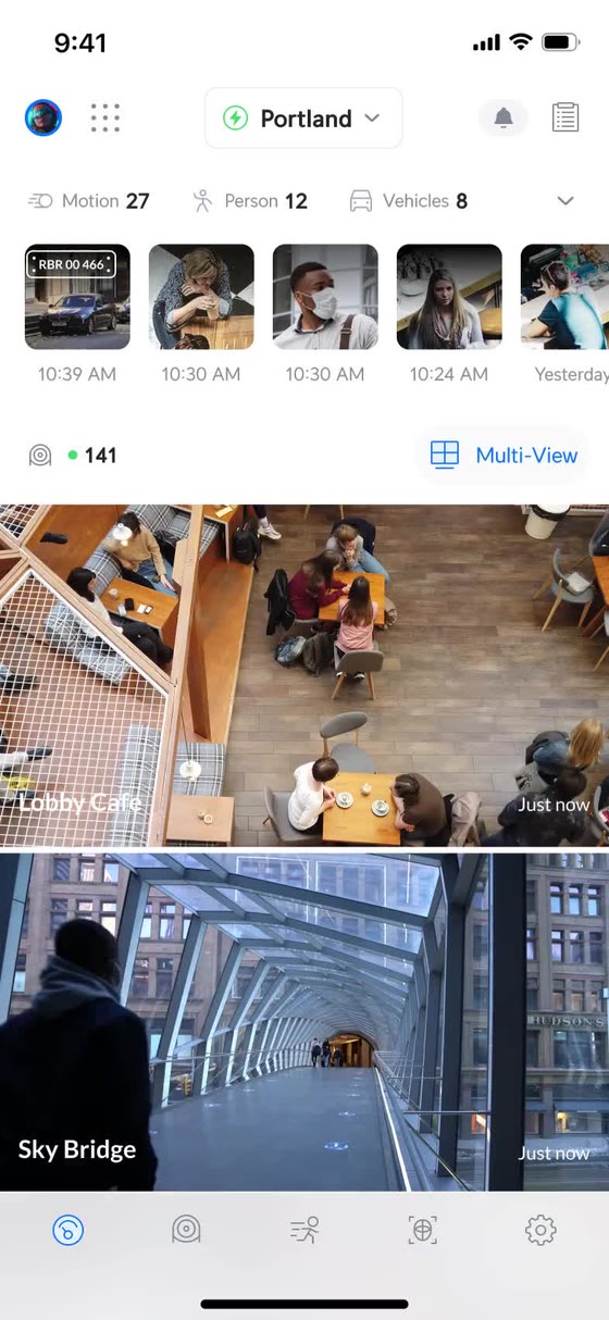 UniFi mobile app — Physical security